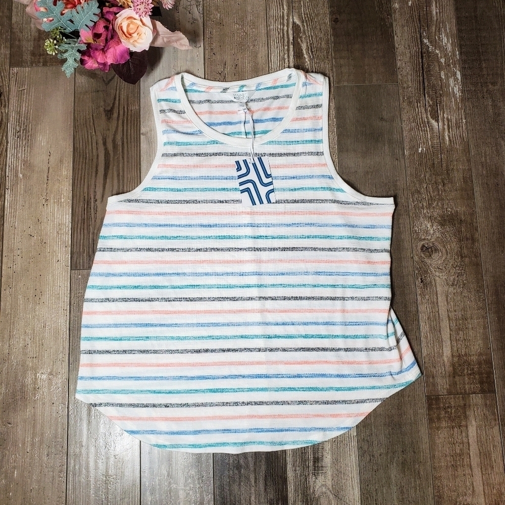 NWT Stitch Fix Market & Spruce Women's Striped Knit Tank Top Plus Size XXL - Picture 9 of 16